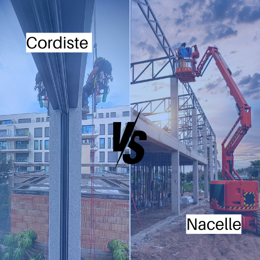 Cordiste VS nacelle : lequel choisir pour des travaux en hauteur ?