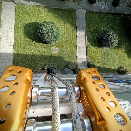 Travail sur corde à Verviers